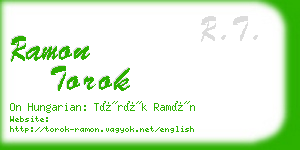 ramon torok business card